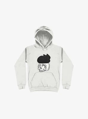 Cat Skull White Hoodie