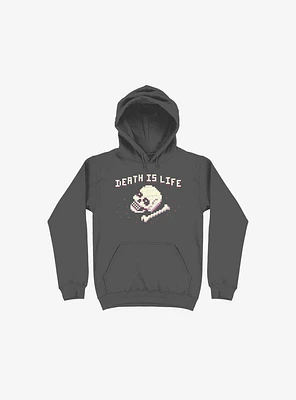 Death Is Life Skull Asphalt Grey Hoodie