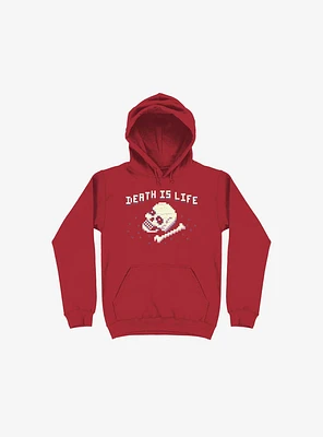 Death Is Life Skull Red Hoodie