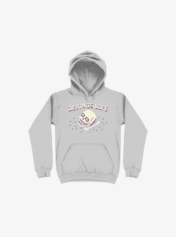 Death Is Life Skull Silver Hoodie