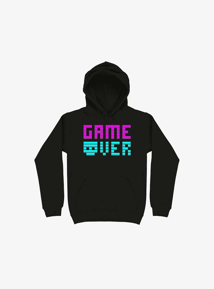 Game Over Skull Black Hoodie