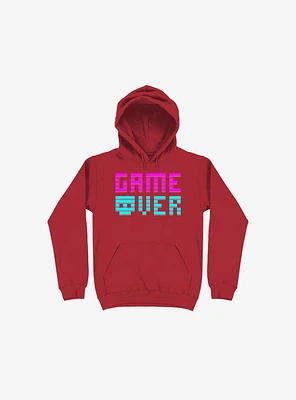Game Over Skull Red Hoodie