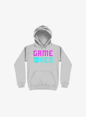 Game Over Skull Silver Hoodie