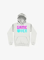 Game Over Skull White Hoodie