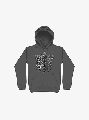 Skeleton Rib Tropical Asphalt Grey Hoodie