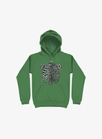 Skeleton Rib Tropical Kelly Green Hoodie