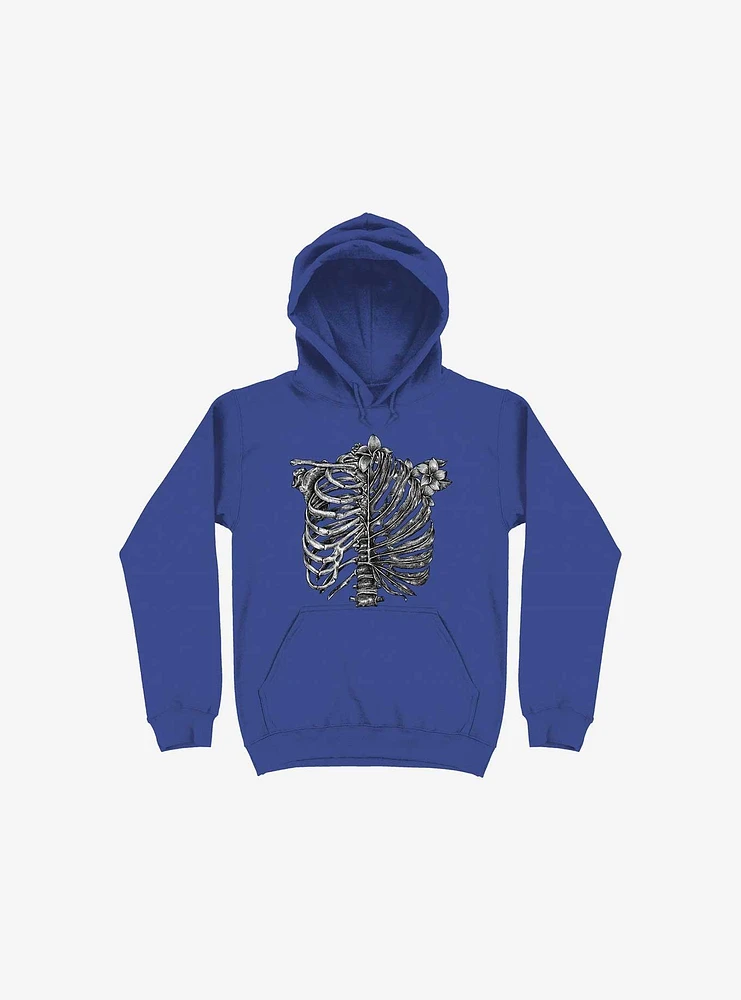 Skeleton Rib Tropical Royal Blue Hoodie