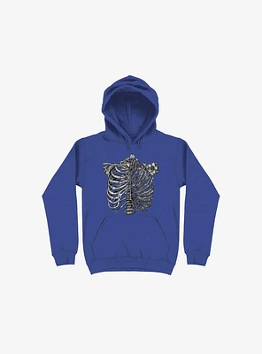 Skeleton Rib Tropical Royal Blue Hoodie