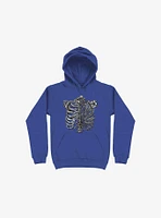 Skeleton Rib Tropical Royal Blue Hoodie