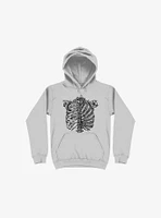 Skeleton Rib Tropical Silver Hoodie