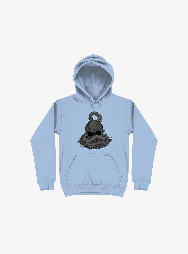 Snake & Skull Light Blue Hoodie