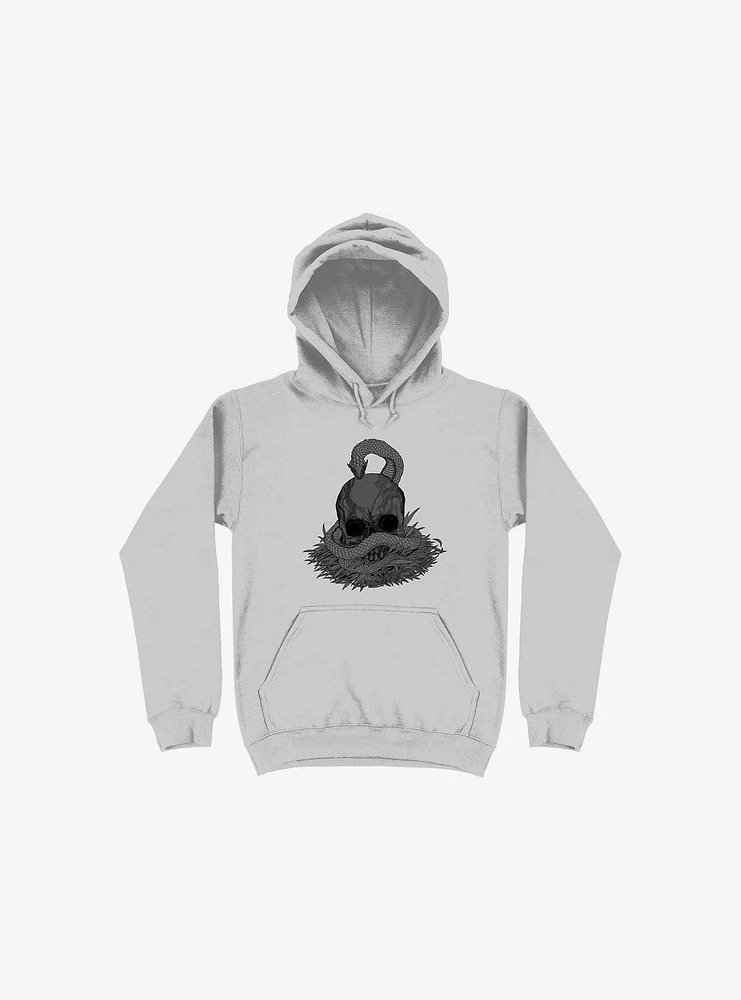 Snake & Skull Silver Hoodie