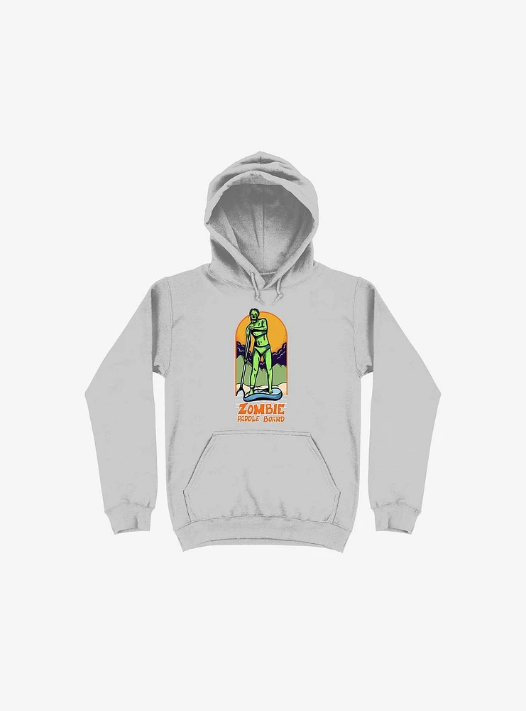 Zombie Paddle Board Silver Hoodie