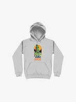 Zombie Paddle Board Silver Hoodie