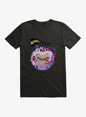 Aaahh!!! Real Monsters Group Circle Frame T-Shirt