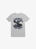 Beans & Bones Coffee Skeleton Ice Grey T-Shirt