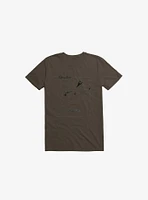 Boneless Crew Skater Skeleton Brown T-Shirt