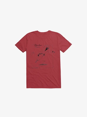 Boneless Crew Skater Skeleton Red T-Shirt