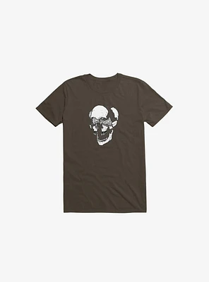 Dynamical Skull Brown T-Shirt