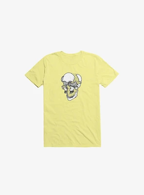 Dynamical Skull Corn Silk Yellow T-Shirt