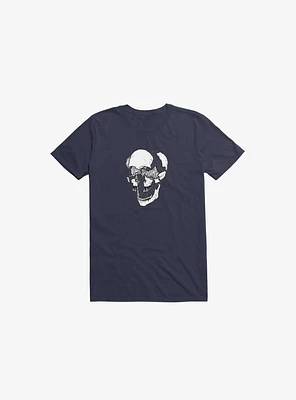 Dynamical Skull Navy Blue T-Shirt