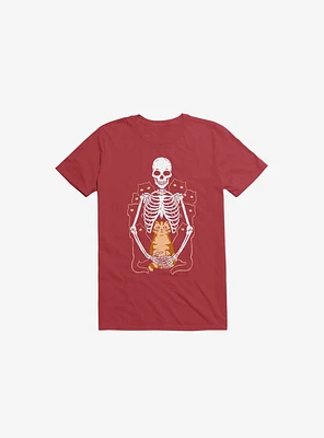 I Wish Was My Cat Skeleton Red T-Shirt