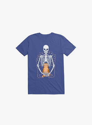 I Wish Was My Cat Skeleton Royal Blue T-Shirt