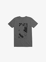 Nightclashh Skateboard Asphalt Grey T-Shirt