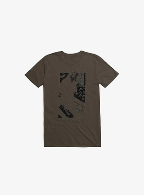 Nightclashh Skateboard Brown T-Shirt