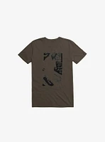 Nightclashh Skateboard Brown T-Shirt