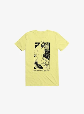 Nightclashh Skateboard Corn Silk Yellow T-Shirt
