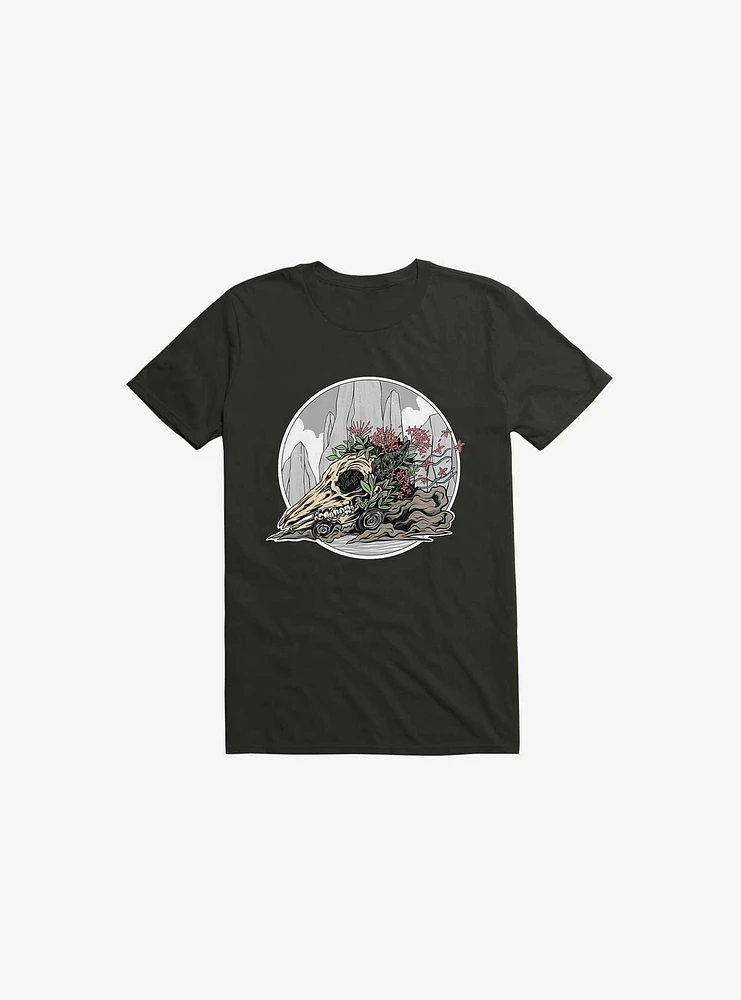 Race The Time Skull Black T-Shirt