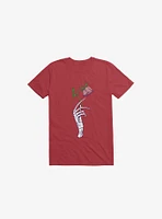 The Dead Rose Skeleton Hand Red T-Shirt