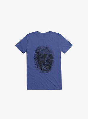 Unique And Equal Skull Fingerprint Royal Blue T-Shirt