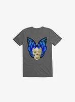 Wings Of Death Butterfly Skull Asphalt Grey T-Shirt