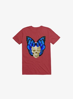 Wings Of Death Butterfly Skull Red T-Shirt