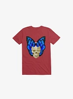 Wings Of Death Butterfly Skull Red T-Shirt