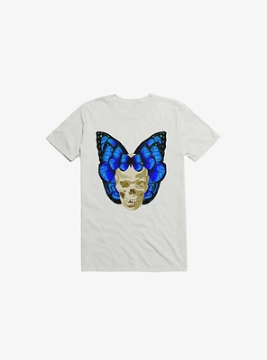 Wings Of Death Butterfly Skull White T-Shirt