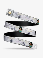 Disney Aladdin Jasmine Palace Flowers Seatbelt Belt