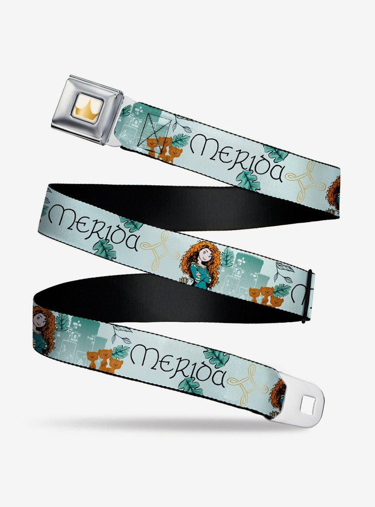 Disney Pixar Brave Merida Castle And Three Bear Brothers Seatbelt Belt