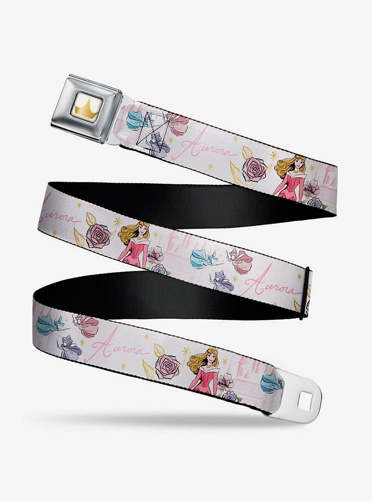 Disney Sleeping Beauty Aurora And Fairy Godmothers Seatbelt Belt