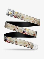 Disney Snow White And The Seven Dwarfs Flowers Yellow Seatbelt Belt