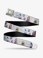 Disney Tangled Rapunzel Castle With Pascual Floral Seatbelt Belt