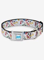 Frosty The Snowman Toss Print Seatbelt Dog Collar