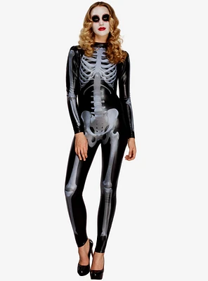 Skeleton Wet Look Catsuit