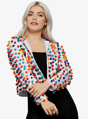 Pom Party Jacket Rainbow