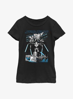 Star Wars General Grievous Tri Panel Youth Girls T-Shirt