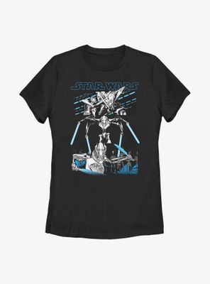 Star Wars General Grievous Tri Panel Womens T-Shirt