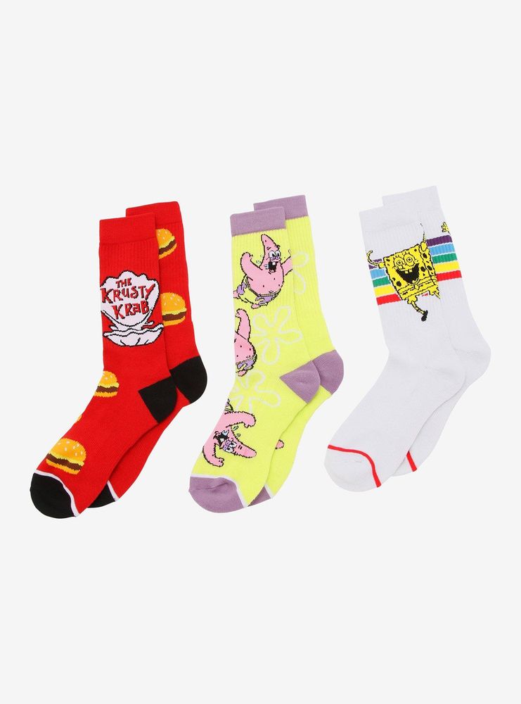 SpongeBob SquarePants Icons Crew Socks 3 Pair