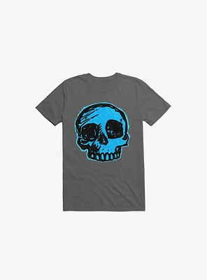 Blue Skull Asphalt Grey T-Shirt